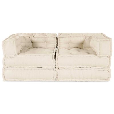 Modulsofa Creme 140 X 70 X 56 Cm Stof