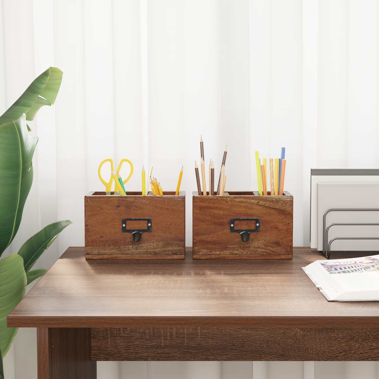 18 X 10 X 12 Cm Massiv Mahogni kasse - Billede 3