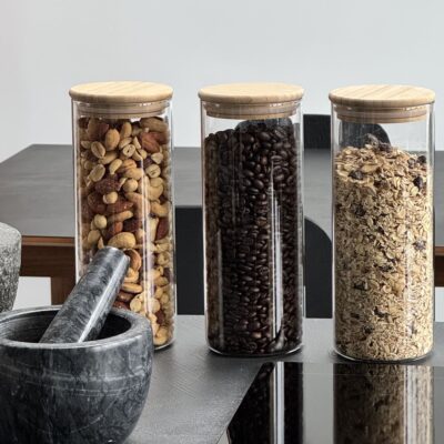 Opbevaringsglas Med Bambuslåg - Pakkeløsning