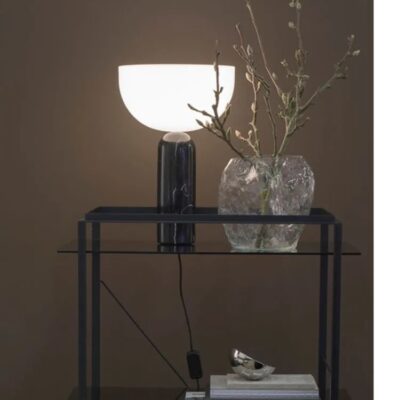 Dansk Design Marmor Bordlampe – Minimalistisk LED Mushroom Lampe